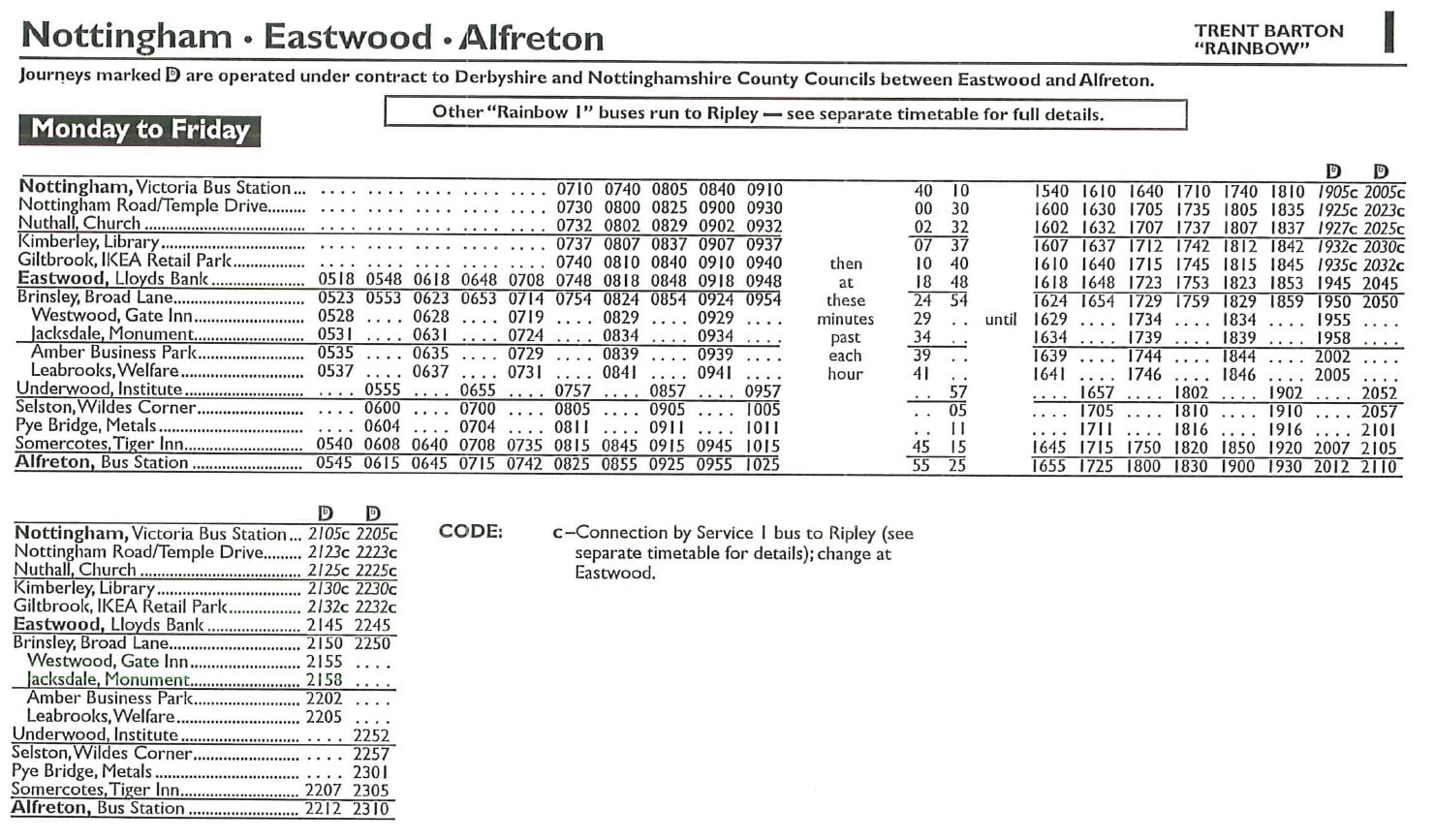 Ironville Local Bus Service